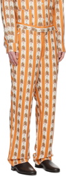 Bode Orange Fruit Bowl Trousers