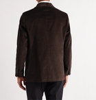 MP Massimo Piombo - Hugo Shawl-Collar Cotton-Velvet Tuxedo Jacket - Brown