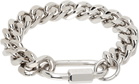 IN GOLD WE TRUST PARIS Silver Curb Chain Bracelet