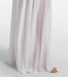 Christopher Esber Stone Pin draped jersey gown