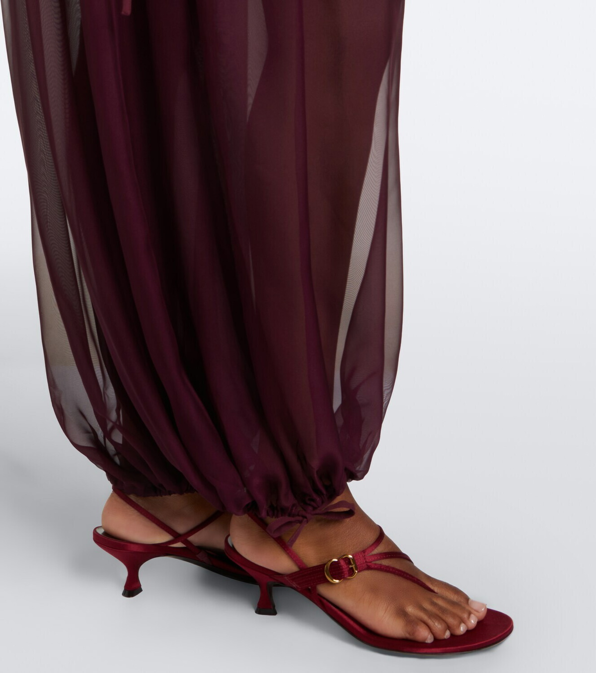 Nensi Dojaka Semi-sheer wide-leg pants