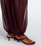 Nensi Dojaka Semi-sheer wide-leg pants