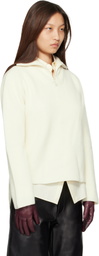 MACKAGE Off-White Gladys Knit Half-Zip Pullover Sweater