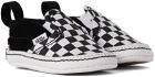 Vans Baby Black & White Checker Slip-On V Crib Sneakers