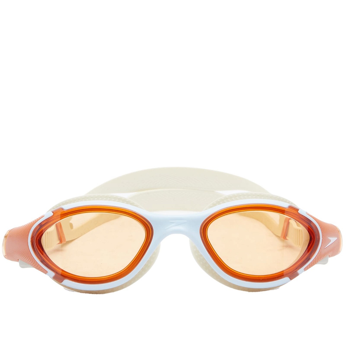 Photo: Folk Men's x Speedo Biofuse 2.0 Goggles in Ecru/Orange/Blue