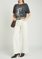 Anine Bing Lili Printed Cotton T-shirt Black
