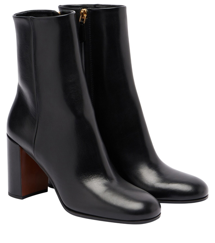 Photo: Prada Logo leather ankle boots