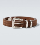 Brunello Cucinelli Debossed leather belt