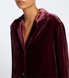 Asceno Calabasas velvet shirt