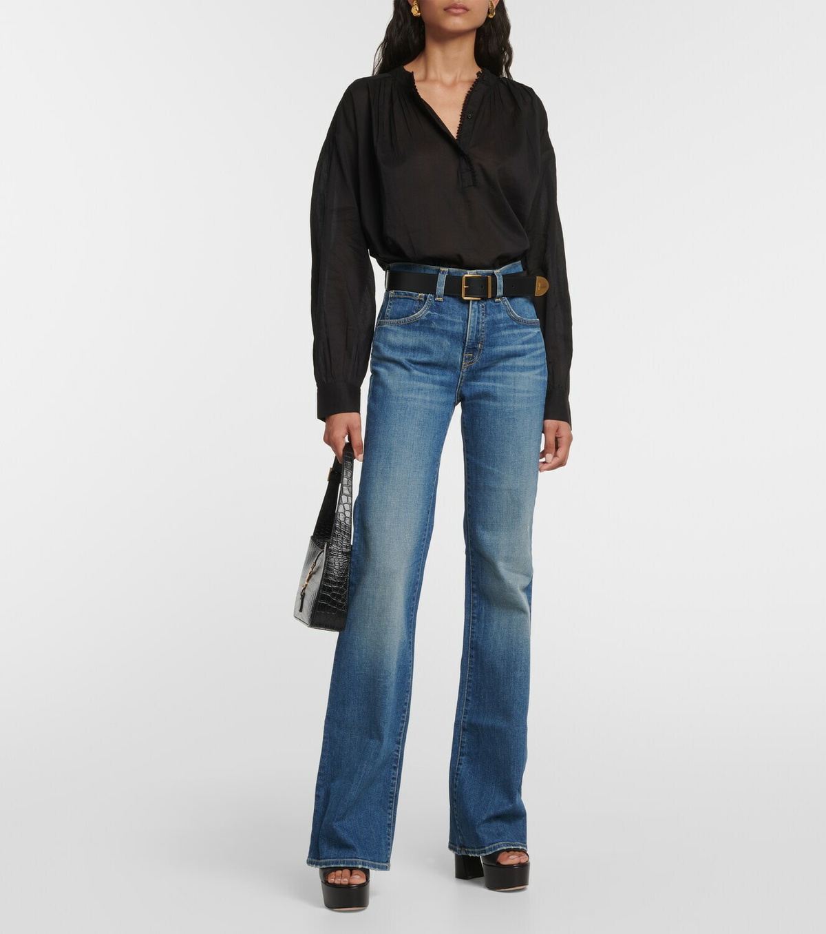 Nili Lotan Marcel oversized cotton voile top