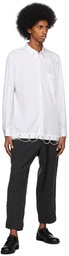 Comme des Garçons Homme Plus White Cotton Broadcloth Shirt