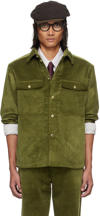 Photo: De Bonne Facture Green Button Shirt