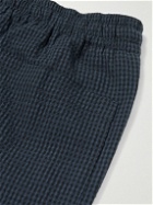 YMC - Alva Tapered Checked Cotton-Blend Trousers - Blue