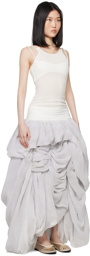 Collina Strada Off-White & Gray Soft Maxi Dress