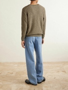 Inis Meáin - Moss Ribbed Linen and Cotton-Blend Sweater - Green
