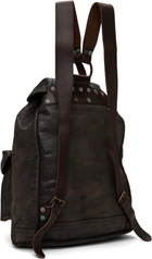 RRL Brown Rucksack Leather Backpack