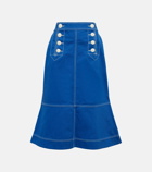 Zimmermann - High Tide denim midi skirt