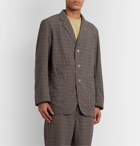 nanamica - Club Gingham Wool-Blend Hopsack Suit Jacket - Brown