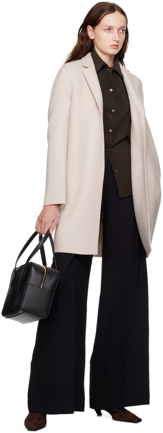 Harris Wharf London Beige Open Coat