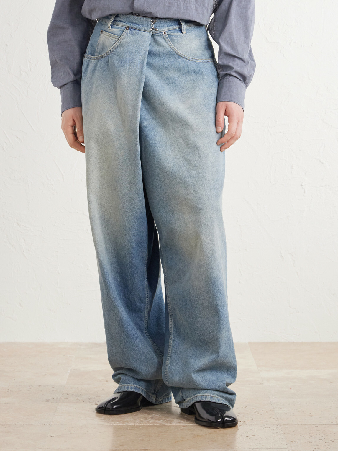 Maison Margiela - Wrap Wide-Leg Jeans - Blue