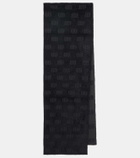 Balenciaga BB wool-blend scarf
