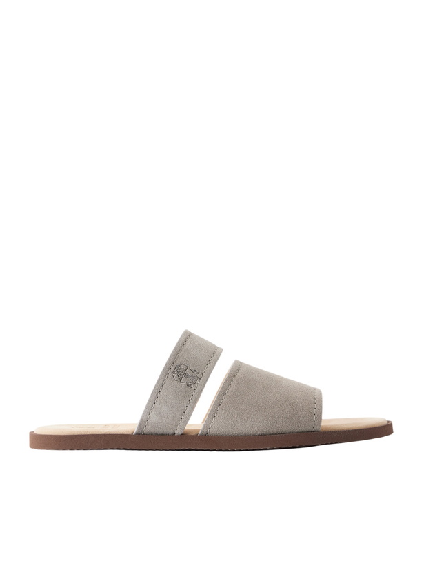 Photo: Brunello Cucinelli - Suede Sandals - Brown