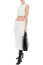 COURREGES multiflex cropped denim White