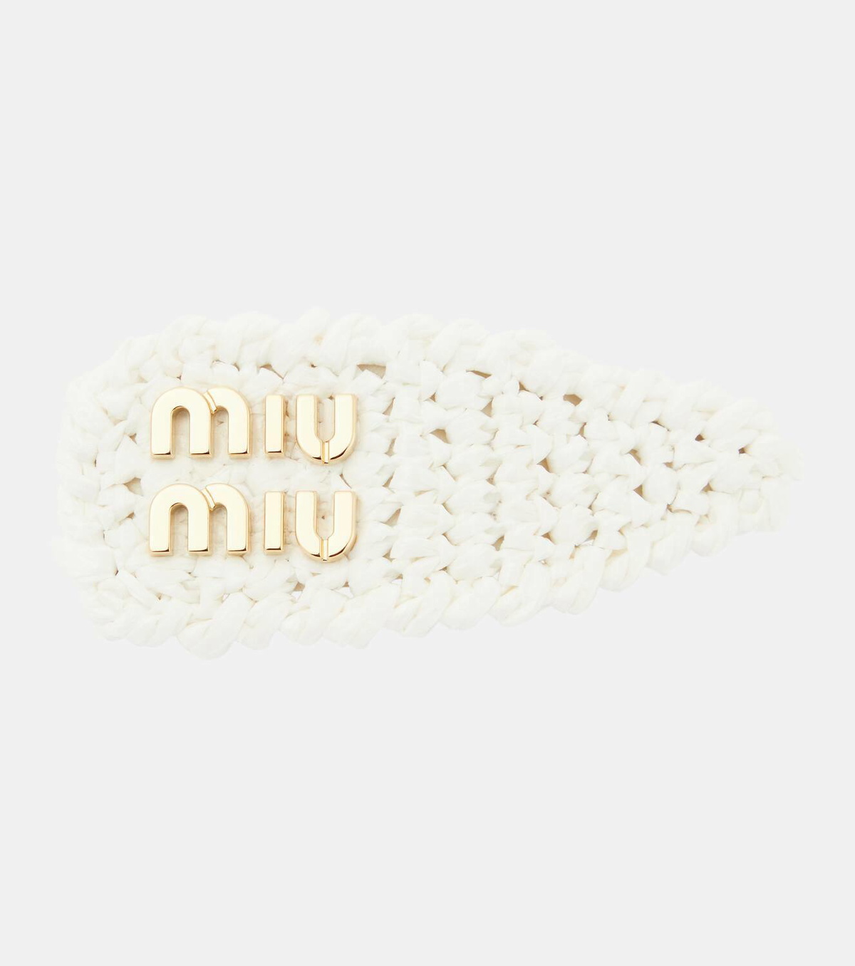 Miu Miu Logo crochet hair clip Miu Miu