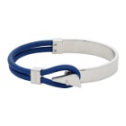 Fendi Silver and Blue Corner Bag Bugs Bracelet