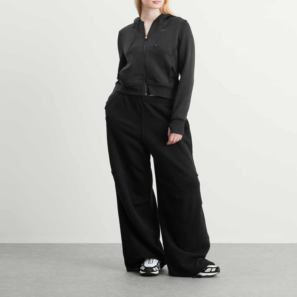 Nike Women's One Therma- Fit Hoodie in Black