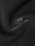 Nike - Logo-Print Cotton-Blend Tech Fleece Zip-Up Hoodie - Black