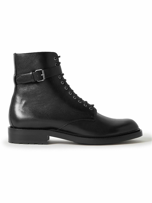 Photo: SAINT LAURENT - Leather Boots - Black