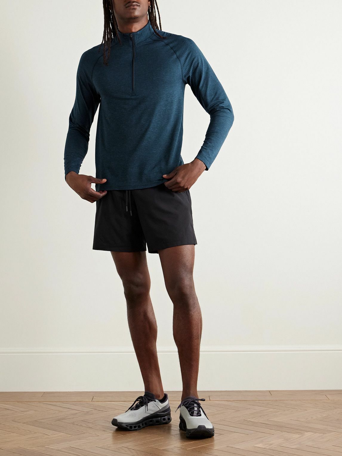 Lululemon - Metal Vent Tech Slim-Fit Stretch-Jersey Half-Zip Top - Blue