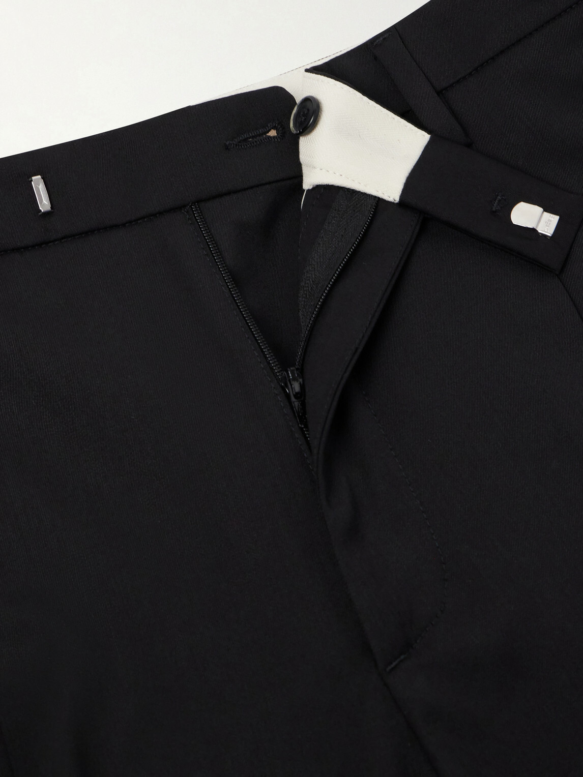 Barena - Straight-Leg Pleated Wool-Blend Gabardine Trousers - Black