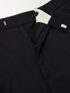 Barena - Straight-Leg Pleated Wool-Blend Gabardine Trousers - Black