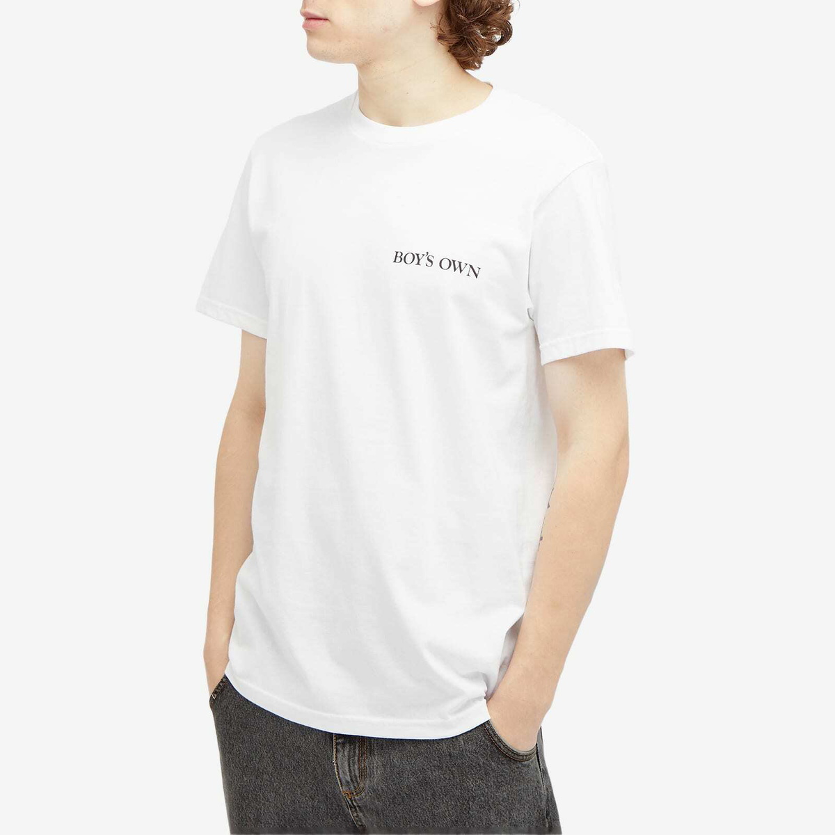 Boys Own Men's Would You Buy A  Scooter Print T-Shirt in White