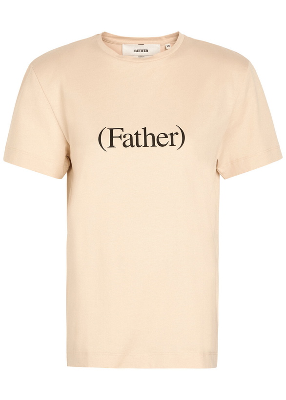 Photo: Bettter Father Printed Cotton T-shirt Beige