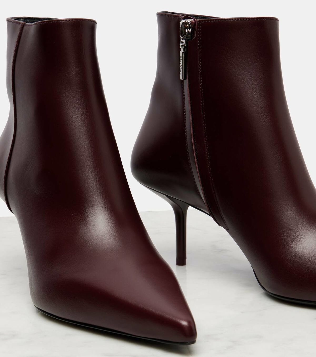 Max Mara Lightbootie 65 leather ankle boots