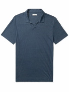 Onia - Slub Linen Polo Shirt - Blue