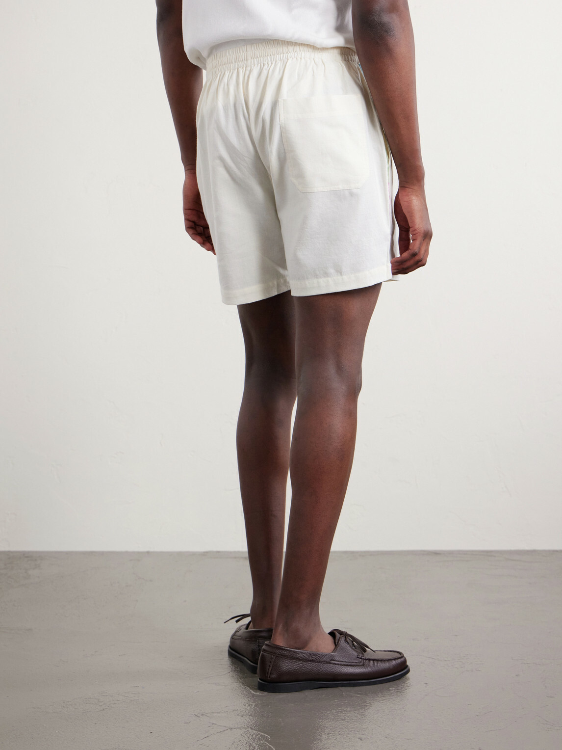 Kardo - Olbia Straight-Leg Cotton Drawstring Shorts - Neutrals