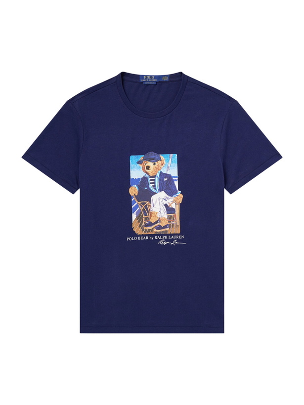 Photo: Polo Ralph Lauren - Logo-Print Cotton-Jersey T-Shirt - Blue