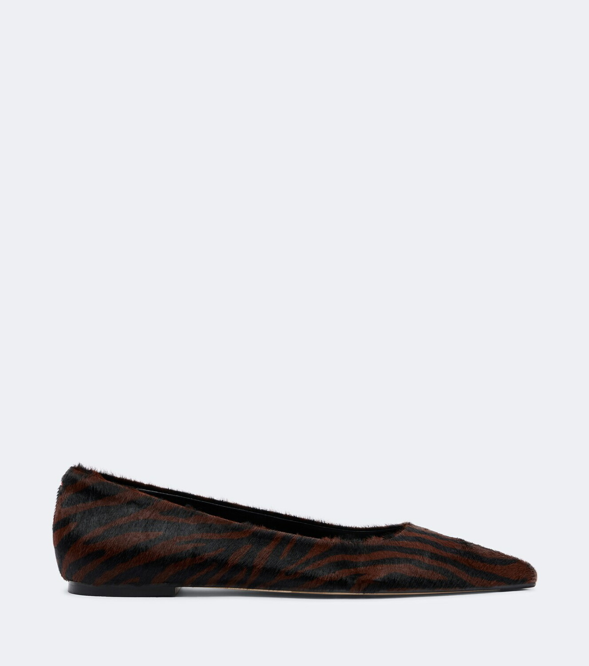 Aeyde Cassy zebra-print calf hair ballet flats