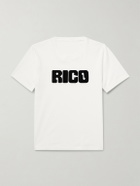 Husbands - Logo-Flocked Cotton-Jersey T-Shirt - White