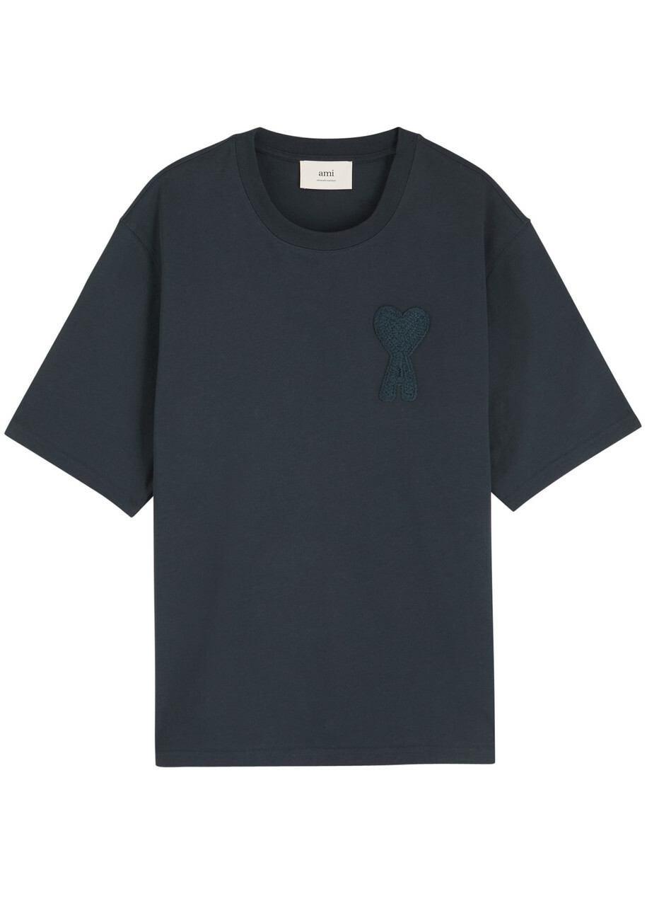 Ami Logo-Embroidered T-Shirt (White) – CNCPTS