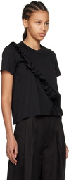 Noir Kei Ninomiya Black Ruffled T-Shirt