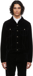 Ralph Lauren Purple Label Black Velvet Trucker Jacket