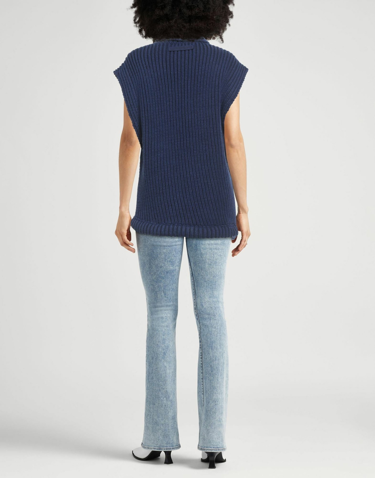Victoria Beckham Womens Turtleneck in Navy
