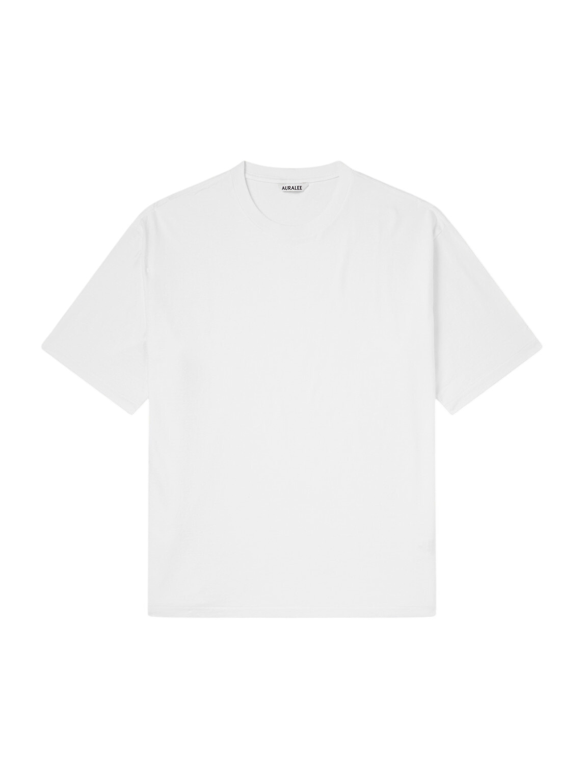 Auralee Men's Long Sleeve Mock Neck T-Shirt in White Auralee