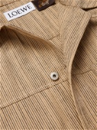 LOEWE - Paula's Ibiza Dip-Dyed Striped Cotton-Jacquard Chore Jacket - Neutrals
