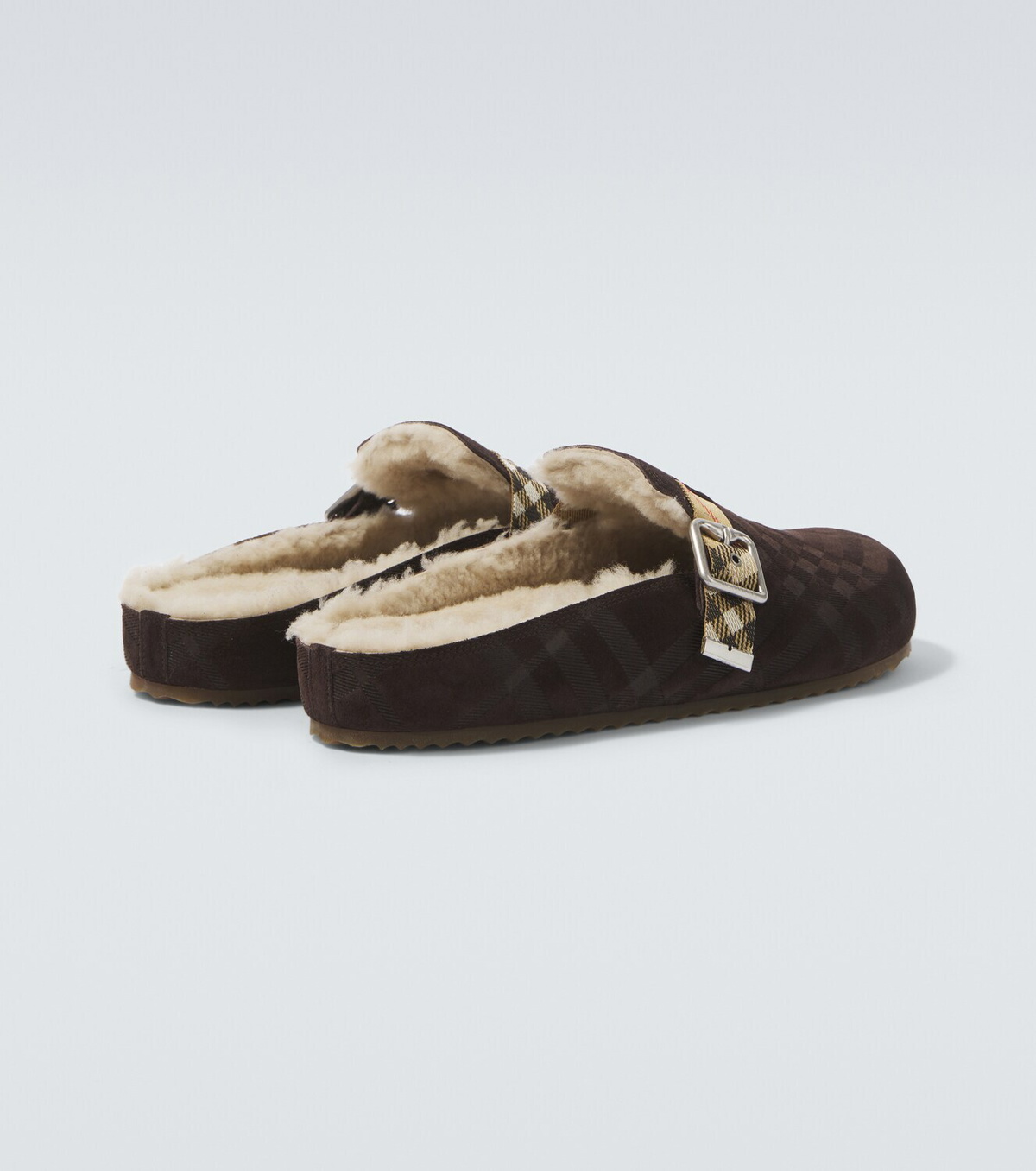 Burberry Urchin shearling-lined suede clogs